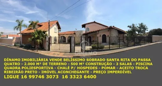 Sobrado com 3 Quartos à venda, 500m² no Bairro Jardim, Santa Rita do Passa Quatro