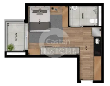 Apartamento com 1 Quarto à venda, 36m² no Vila Zilda (Tatuapé), São Paulo