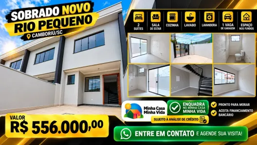 Sobrado com 2 Quartos à venda, 70m² no Rio Pequeno, Camboriú