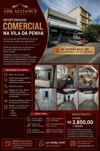 Sala Comercial com 4 Quartos para alugar, 185m² no Vila da Penha, Rio de Janeiro