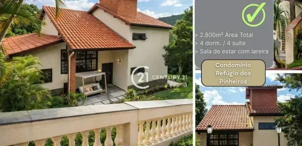 Casa de Condomínio com 4 Quartos à venda, 615m² no Condomínio Refúgio dos Pinheiros, Itapevi