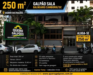 Galpão/Depósito/Armazém para alugar, 250m² no Nações, Balneário Camboriú