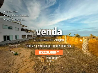 Lote/Terreno à venda, 580m² no Monte Alegre, São Miguel do Gostoso