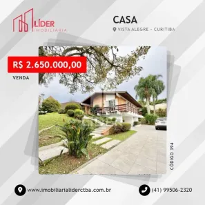 Casa com 5 Quartos à venda, 322m² no Vista Alegre, Curitiba