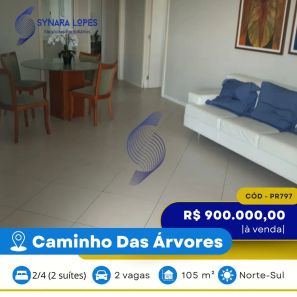 Apartamento com 2 Quartos à venda, 105m² no Caminho das Árvores, Salvador