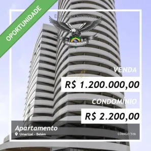 Apartamento com 1 Quarto à venda, 100m² no Umarizal, Belém