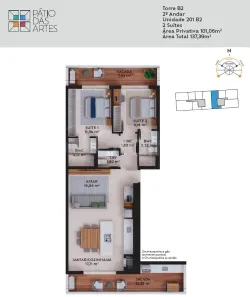 Apartamento com 2 Quartos à venda, 101m² no Pedra Branca, Palhoça