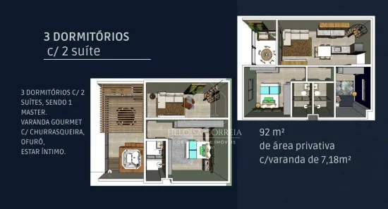 Apartamento com 3 Quartos à venda, 92m² no Pirangi do Norte (Distrito Litoral), Parnamirim