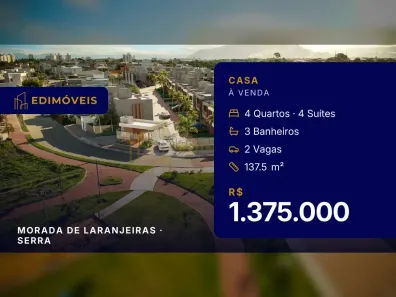 Casa com 4 Quartos à venda, 137m² no Morada de Laranjeiras, Serra