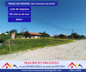 Lote/Terreno à venda, 384m² no Praia do Ervino, São Francisco do Sul