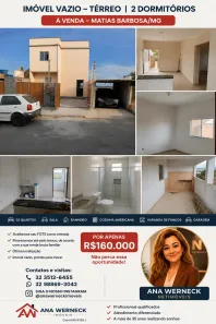 Casa com 2 Quartos à venda, 70m² no Centro, Matias Barbosa