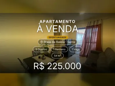 Apartamento com 3 Quartos à venda, 54m² no Praia da Baleia, Serra