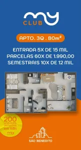 Apartamento com 3 Quartos à venda, 80m² no Alvorada, Cuiabá