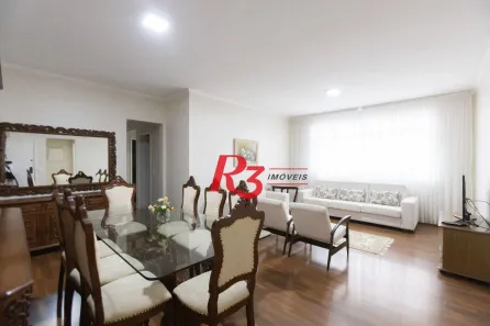 Apartamento com 3 Quartos para alugar, 121m² no Gonzaga, Santos