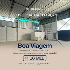 Galpão/Depósito/Armazém para alugar, 1000m² no Boa Viagem, Recife