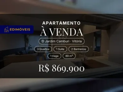 Apartamento com 3 Quartos à venda, 89m² no Jardim Camburi, Vitória