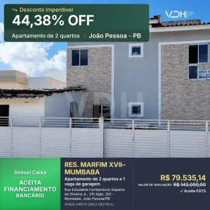 Apartamento com 2 Quartos à venda, 42m² no Mumbaba, João Pessoa