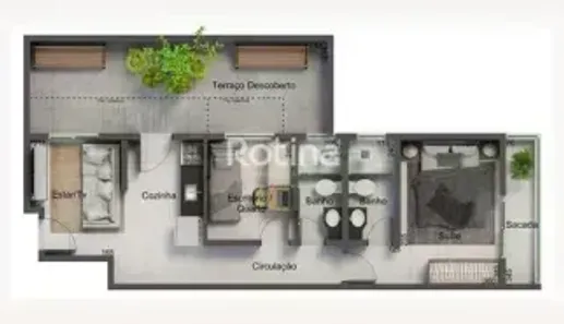 Apartamento com 2 Quartos à venda, 48m² no Santa Mônica, Uberlândia
