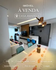 Apartamento com 2 Quartos à venda, 55m² no Casa Amarela, Recife