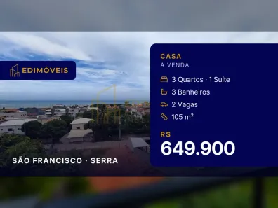 Casa com 3 Quartos à venda, 105m² no São Francisco, Serra