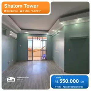 Apartamento com 3 Quartos para venda ou aluguel, 120m² no Compensa, Manaus