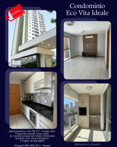 Apartamento com 3 Quartos para alugar, 96m² no Alvorada, Cuiabá
