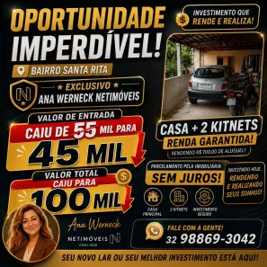 Casa com 3 Quartos à venda, 150m² no Santa Rita de Cássia, Juiz de Fora