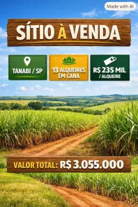 Fazenda/Sítio à venda, 314600m² no Área Rural de Tanabi, Tanabi