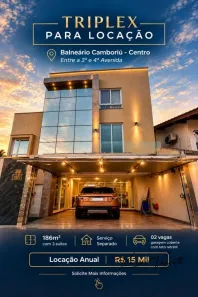 Casa com 3 Quartos para alugar, 186m² no Centro, Balneário Camboriú