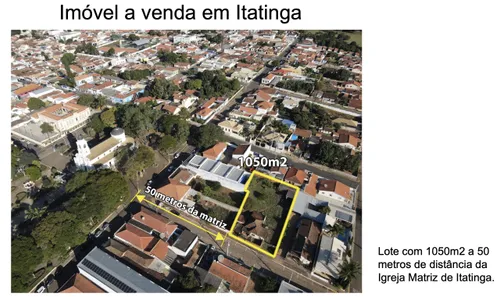 Lote/Terreno à venda, 1050m² no Centro, Itatinga