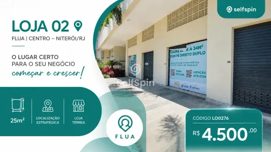 Ponto Comercial para alugar, 25m² no Centro, Niterói