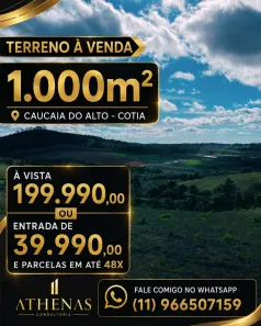Lote/Terreno à venda, 1000m² no dos Mendes (Caucaia do Alto), Cotia