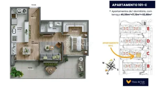 Apartamento com 2 Quartos à venda, 63m² no Várzea Grande 1º de Maio, Gramado