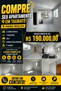 Apartamento com 2 Quartos à venda, 45m² no Jardim Gurilândia, Taubaté