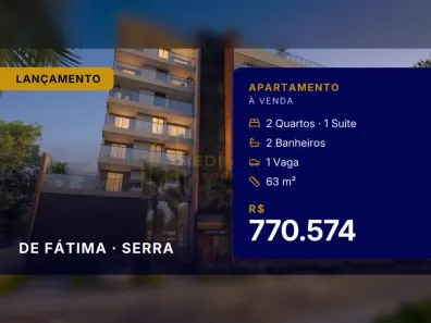Apartamento com 2 Quartos à venda, 63m² no de Fátima, Serra