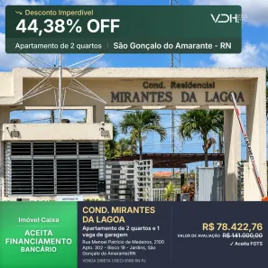 Apartamento com 2 Quartos à venda, 45m² no Jardins, São Gonçalo do Amarante