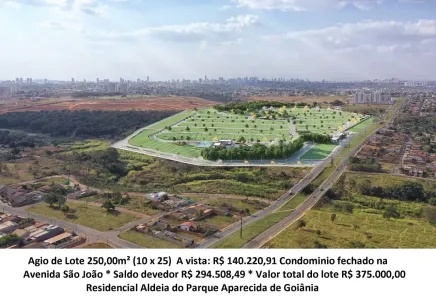 Lote/Terreno à venda, 250m² no Residencial Aldeia do Parque, Aparecida de Goiânia