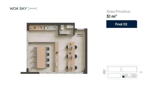 Sala Comercial à venda, 51m² no Campinas, São José