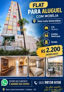 Apartamento com 1 Quarto para alugar, 34m² no Setor Leste Universitário, Goiânia