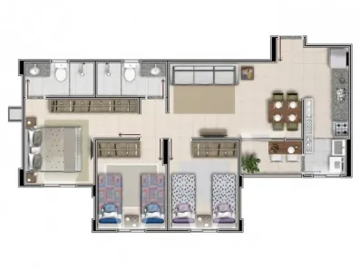 Apartamento com 3 Quartos à venda, 65m² no Parque Oeste Industrial, Goiânia