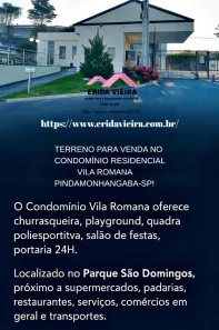 Lote/Terreno à venda, 189m² no Residencial Vila Romana, Pindamonhangaba