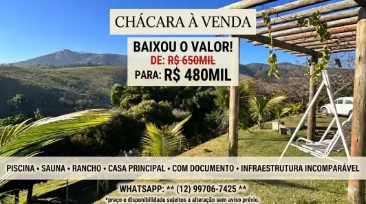 Fazenda/Sítio à venda, 300m² no , Cachoeira Paulista