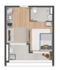 Apartamento com 1 Quarto à venda, 33m² no Perdizes, São Paulo
