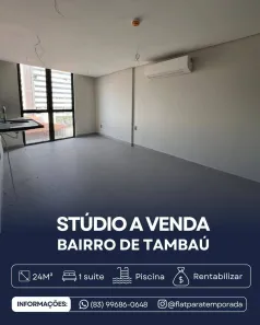 Flat com 1 Quarto à venda, 24m² no Tambaú, João Pessoa