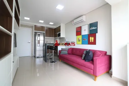 Flat com 1 Quarto para alugar, 33m² no Santo Amaro, São Paulo