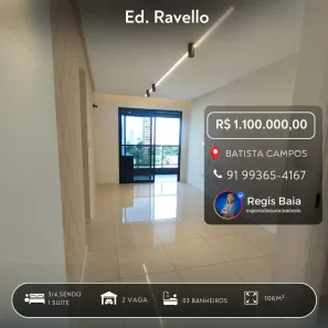 Apartamento com 3 Quartos à venda, 104m² no Batista Campos, Belém