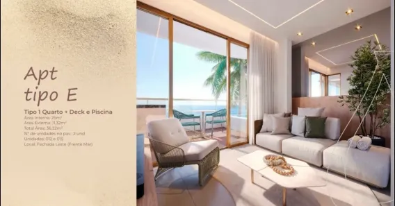 Apartamento com 1 Quarto à venda, 19m² no Tamandaré, Praia de Tamandaré