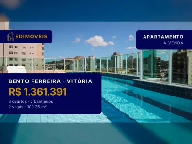 Apartamento com 3 Quartos à venda, 100m² no Bento Ferreira, Vitória