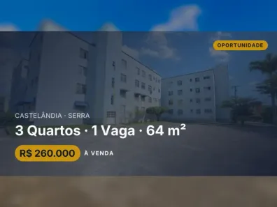 Apartamento com 3 Quartos à venda, 64m² no Castelândia, Serra