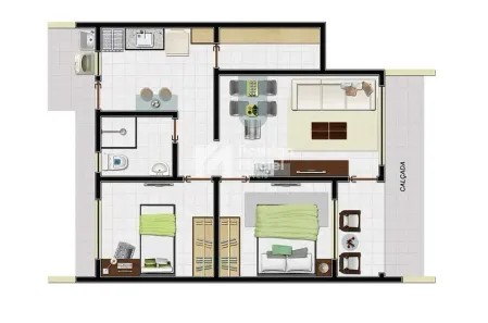 Casa de Condomínio com 2 Quartos à venda, 46m² no Inhamã, Igarassu
